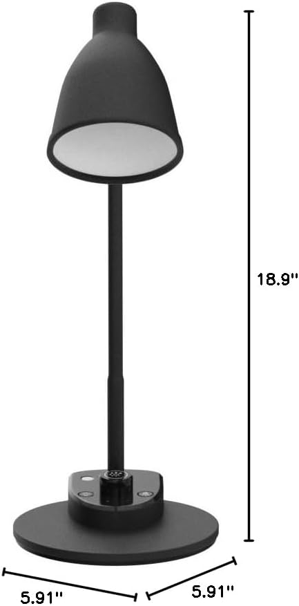 BOHON LED Desk Lamp with USB Charging Port 3 Color Modes Dimmable Reading Light Intelligent Induction Auto Dimming Task Lamp Flexible Gooseneck Table Lamp for Bedside Office, AC Adapter Include - Image 7