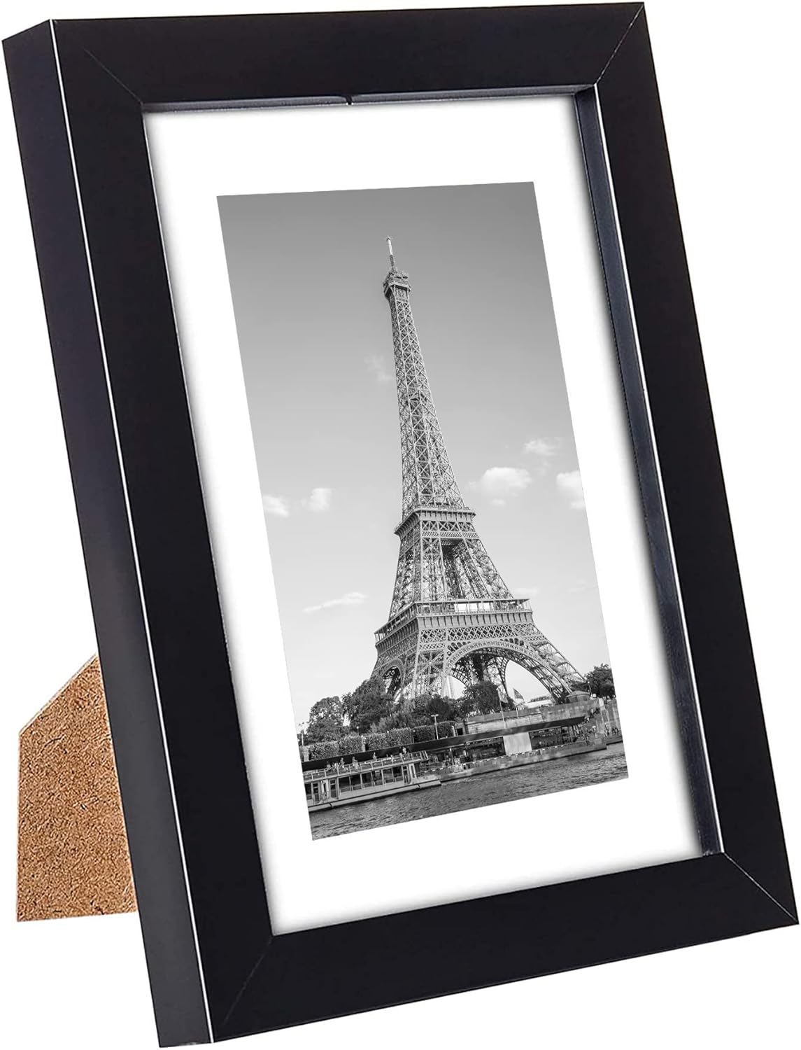 upsimples 5x7 Picture Frame Set of 10, 4x6 with Mat or 5x7 Without Mat, Multi Photo Frames Collage for Wall or Tabletop Display, Black - Image 3